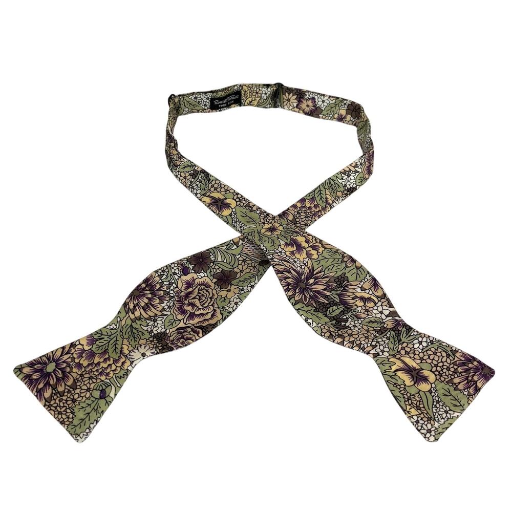 Robert Talbott Pure Silk Floral Bow Tie adjustable